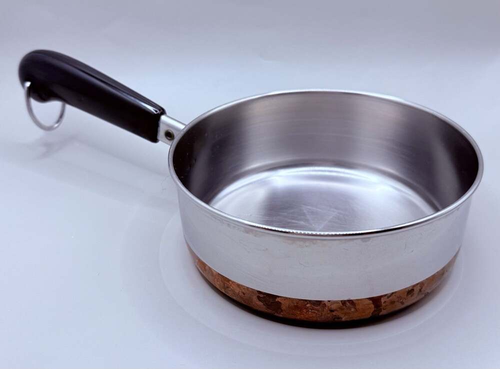 Vintage 1801 Revere Ware Sauce Pan Copper Bottom 3/4 Qt 95b OS